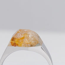 Load image into Gallery viewer, [Limited Edition] Mini rock crystal goethite and pyrite in quartz ring - silver
