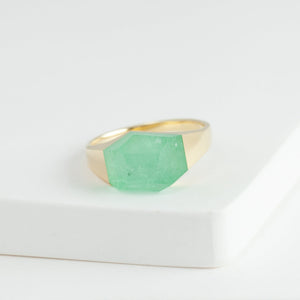 [Limited Edition] Mini rock crystal emerald ring