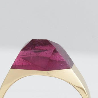 [Limited Edition] Mini rock crystal red tourmaline ring