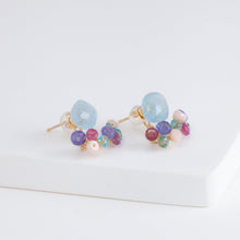 Load image into Gallery viewer, Fairy aquamarine and mixed stones earrings
