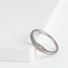 Load image into Gallery viewer, Unite ring with brownish pink diamond
