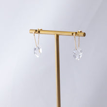 Load image into Gallery viewer, Herkimer quartz chain earrings
