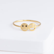 Load image into Gallery viewer, Diamond two smile ring
