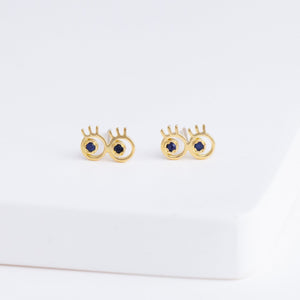 Eyes sapphire stud