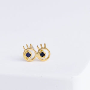 Eyes sapphire stud