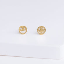 Load image into Gallery viewer, Diamond smile studs
