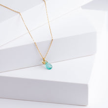 Load image into Gallery viewer, Emerald smiley necklace
