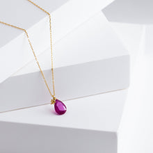 Load image into Gallery viewer, Ruby smiley necklace
