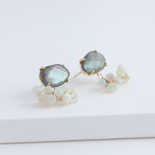 Load image into Gallery viewer, Fairy labradorite and opal earrings
