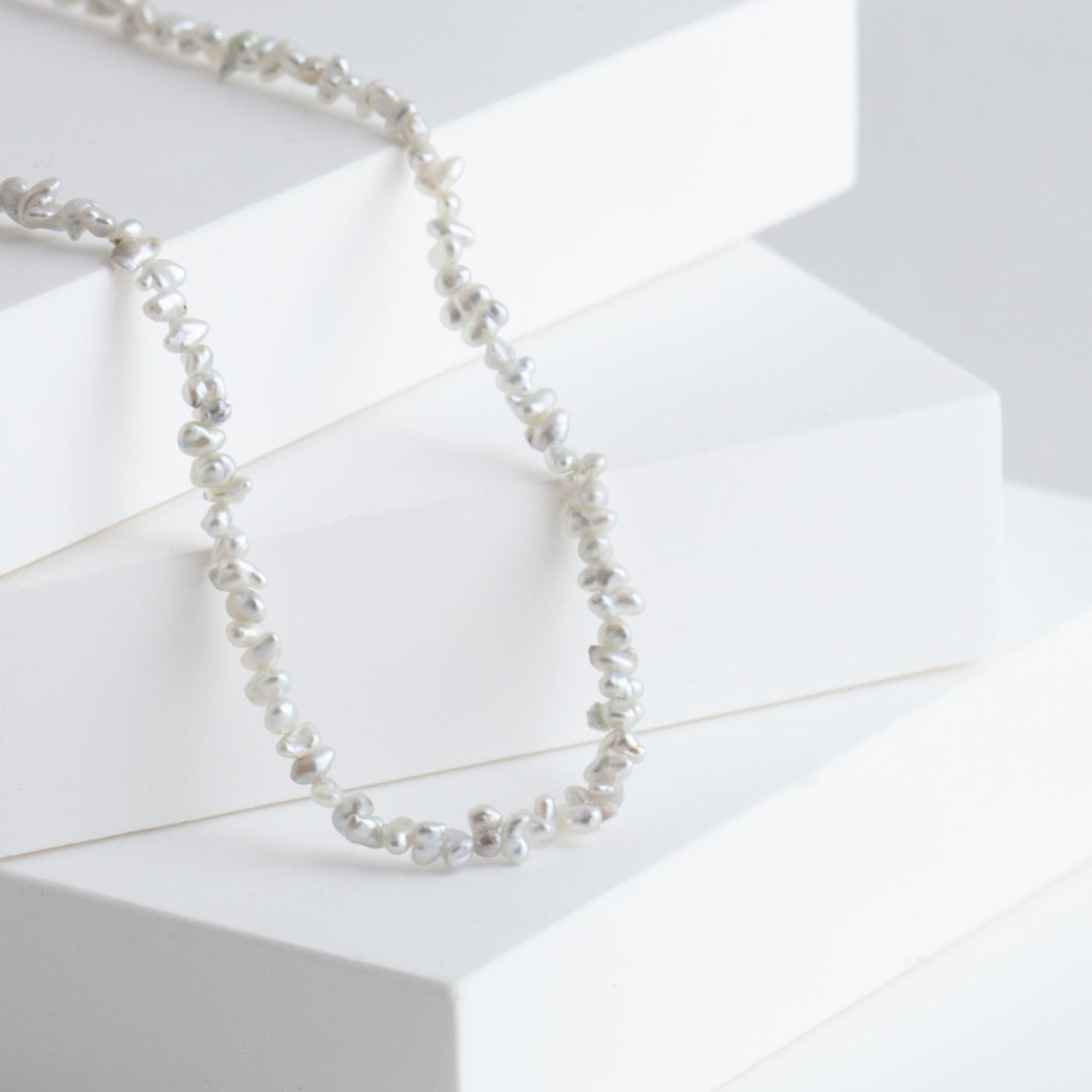 Sazare akoya pearl necklace