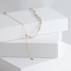 Sazare akoya pearl long necklace