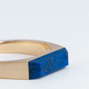 Lapis signet ring