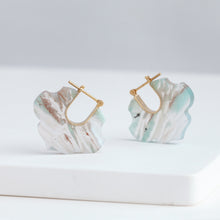 Load image into Gallery viewer, Crest aquaprase Damask earrings - limited edition
