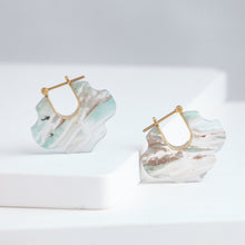 Load image into Gallery viewer, Crest aquaprase Damask earrings - limited edition
