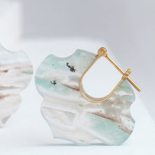 Load image into Gallery viewer, Crest aquaprase Damask earrings - limited edition
