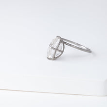 Load image into Gallery viewer, Fall in drop rutilated quartz ring - Platinum
