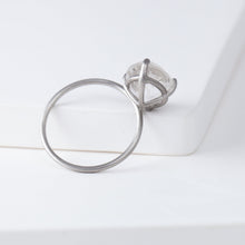 Load image into Gallery viewer, Fall in drop rutilated quartz ring - Platinum
