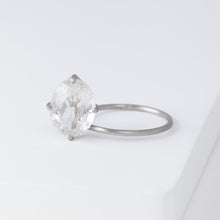 Load image into Gallery viewer, Fall in drop rutilated quartz ring - Platinum
