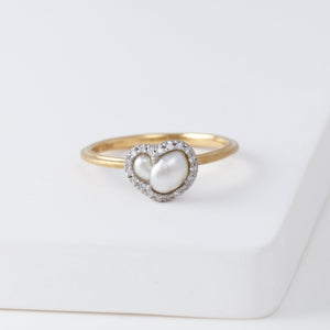 Tulle south sea pearl diamond ring B