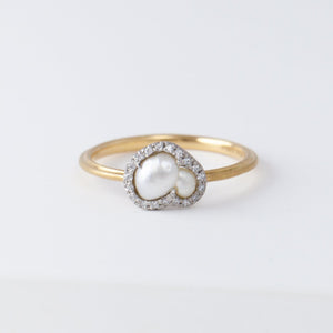 Tulle south sea pearl diamond ring B