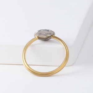 Tulle south sea pearl diamond ring B