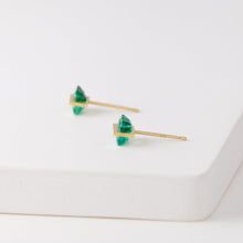 Load image into Gallery viewer, Band emerald studs (No. 2974)
