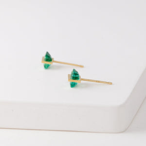 Band emerald studs (No. 2974)