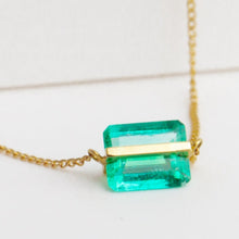 Load image into Gallery viewer, Band one-of-a-kind emerald necklace (No. 2946)
