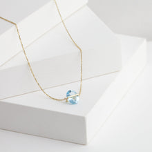 Load image into Gallery viewer, Band one-of-a-kind oval aquamarine necklace
