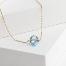 Load image into Gallery viewer, Band one-of-a-kind oval aquamarine necklace
