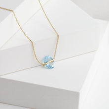 Load image into Gallery viewer, Band one-of-a-kind oval aquamarine necklace
