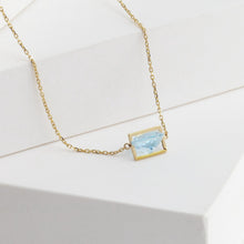 Load image into Gallery viewer, Band one-of-a-kind oval aquamarine necklace
