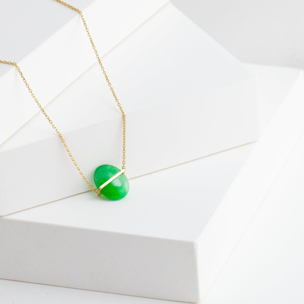 Band one-of-a-kind jade necklace