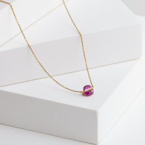 Band one-of-a-kind ruby necklace