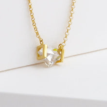 Load image into Gallery viewer, Band one-of-a-kind white rustic diamond necklace (No. 3120)
