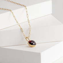 Load image into Gallery viewer, Octavia red garnet necklace
