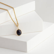 Load image into Gallery viewer, Octavia black opal necklace
