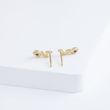 Load image into Gallery viewer, Whisper blue sapphire stud
