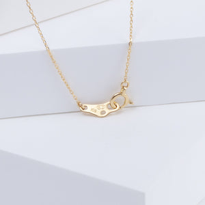 Leaf one-of-a-kind moonstone necklace