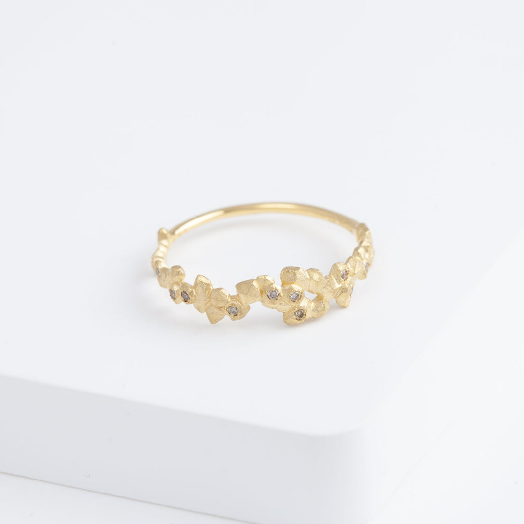 Whisper light brown diamond ring