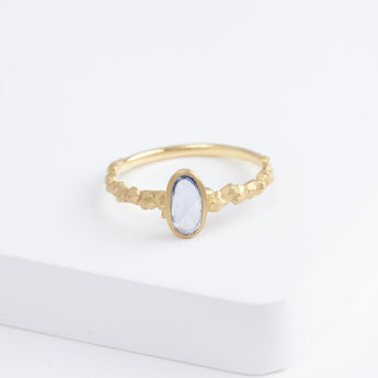 Whisper one-of-a-kind light blue sapphire ring