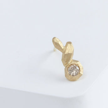 Whisper light brown diamond stud