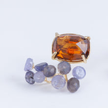 Load image into Gallery viewer, Fairy prong hessonite garnet and mixed stone earrings
