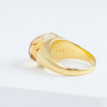 Load image into Gallery viewer, Mini rock faceted round citrine quartz ring
