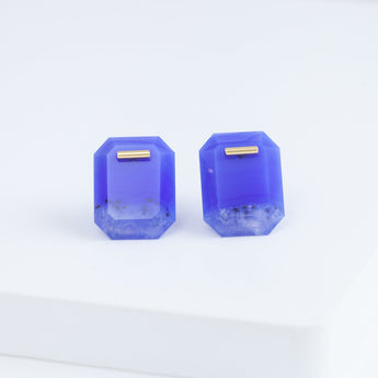EDITIONS blue agate earrings