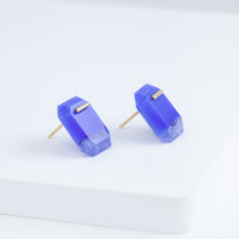 Load image into Gallery viewer, EDITIONS blue agate earrings
