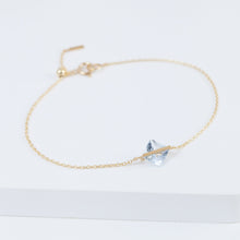 Load image into Gallery viewer, Band one-of-a-kind square aquamarine bracelet
