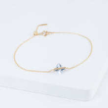 Load image into Gallery viewer, Band one-of-a-kind square aquamarine bracelet
