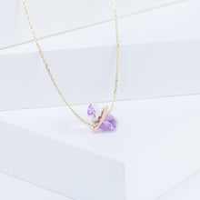 Load image into Gallery viewer, Band one-of-a-kind bi-color amethyst necklace
