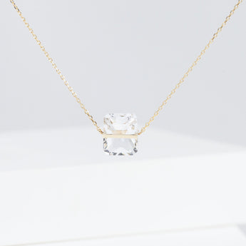 Band one-of-a-kind goshenite necklace